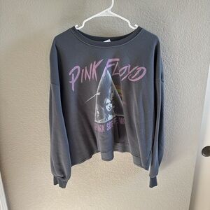 Pink Floyd Cropped Crew Neck Sweatshirt